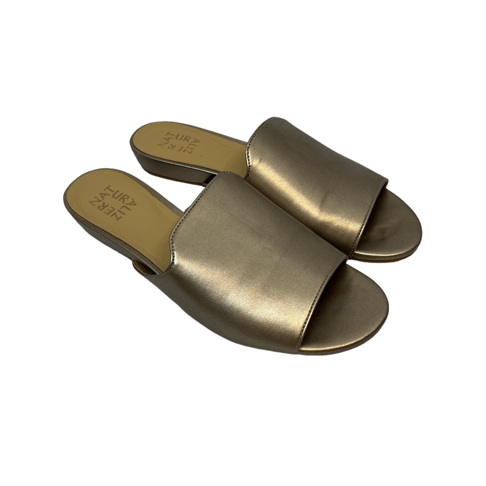 NATURALIZER rigby gold slip on sandals size 8.5‎
